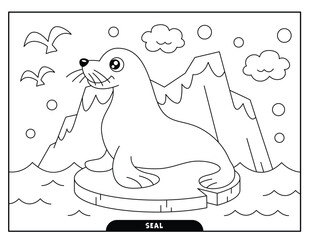 Seal coloring pages for kids