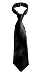  Elegant Black Necktie on Isolated Background