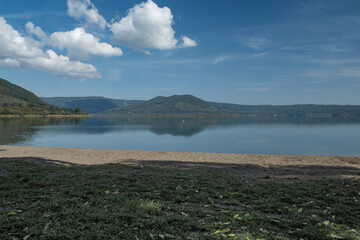 Fototapeta na wymiar Landscape of Vico lake in Italy