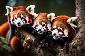 red panda in jungle