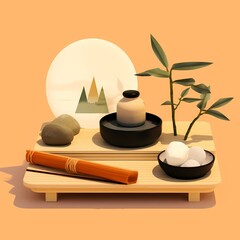Zen Still Life Illustration