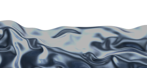 Blue Symphony: Abstract 3D Wave Illustration with Graceful Movements