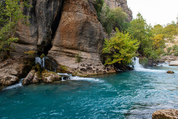 Fototapeta na wymiar Antalya - Turkey. May 01, 2017. Koprulu Canyon, Manavgat, Antalya - Turkey.
