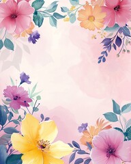 Pastel Petals and Spring Whispers on a Textured Background - spring background