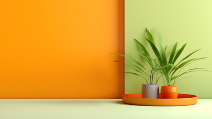 A Potted Plant on a Table, product presentations
