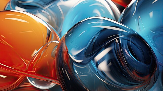 Digital 3D glass abstract background