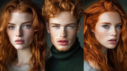 Young people proudly flaunt their red hair and celebrate their uniqueness