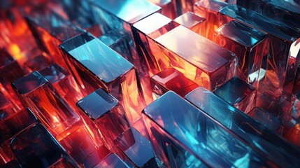 Digital 3D glass abstract background