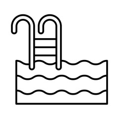 Swimming Pool Line Icon