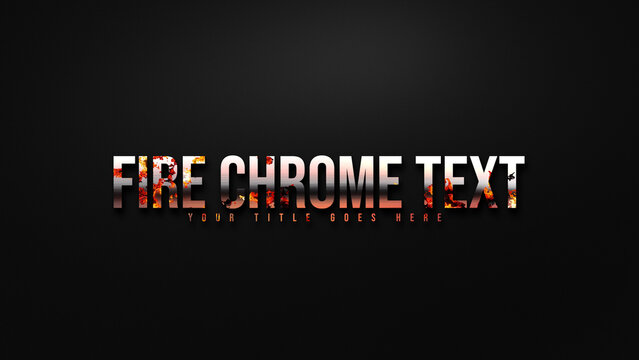 Fire Chrome Text Effect