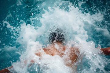 Fototapeta premium Aquatic Excellence: Olympic Swimmer
