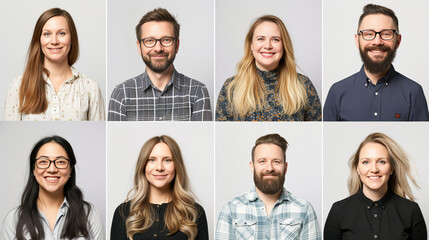 Smiling diverse business people group headshots portraits horizontal banner collage. Multiracial professional executives faces montage, human resource concept, multiethnic team people look at camera. 