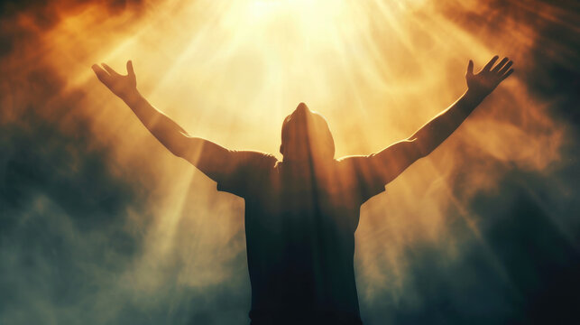 Soulful Supplication: Man Seeking Divine Comfort