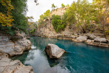 Naklejka premium Antalya - Turkey. May 01, 2017. Koprulu Canyon, Manavgat, Antalya - Turkey.