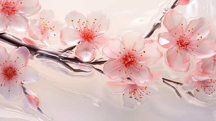 3D Vibrant glass flowers
