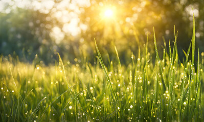 Closeup green grass