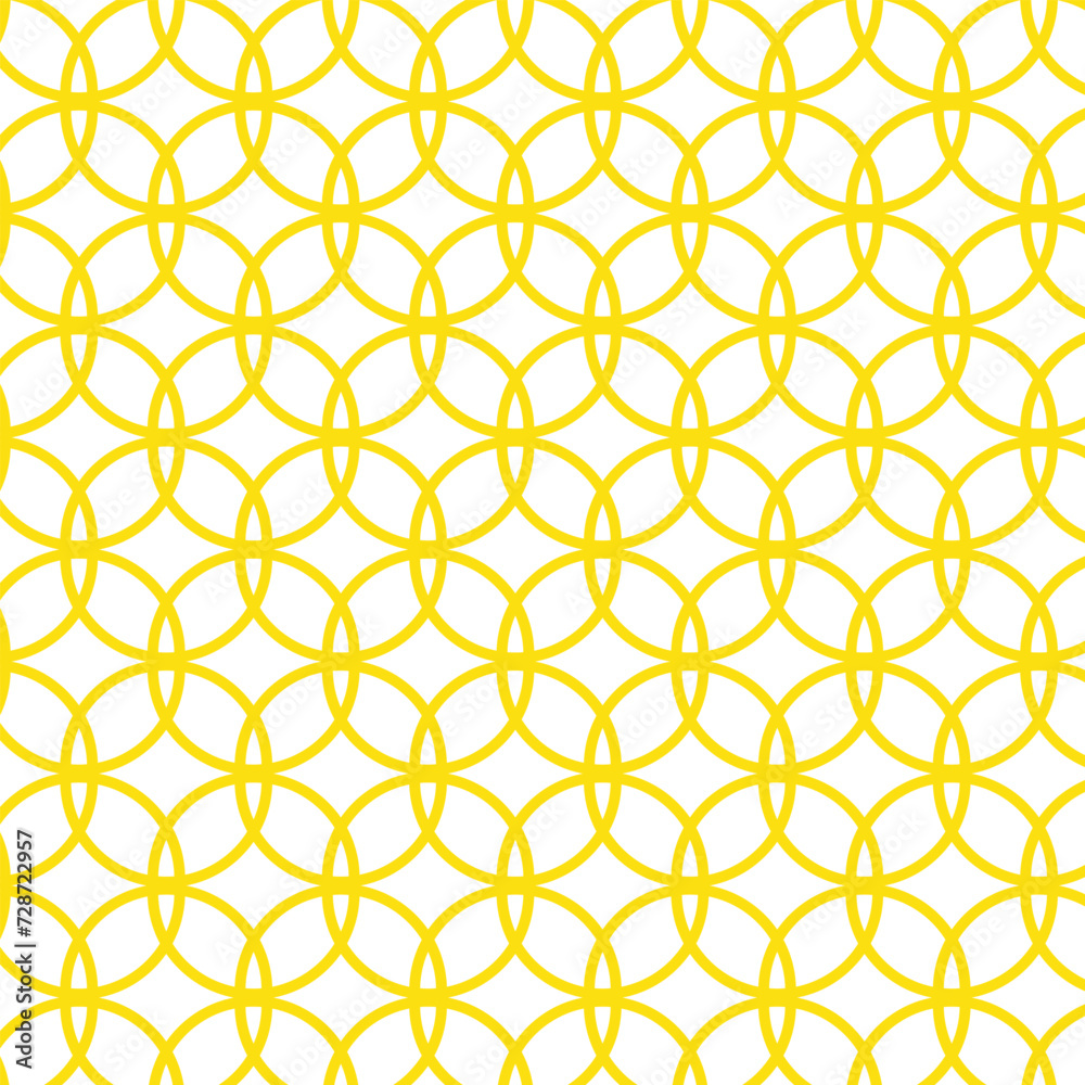 Aufkleber abstract seamless repeatable yellow circle pattern.