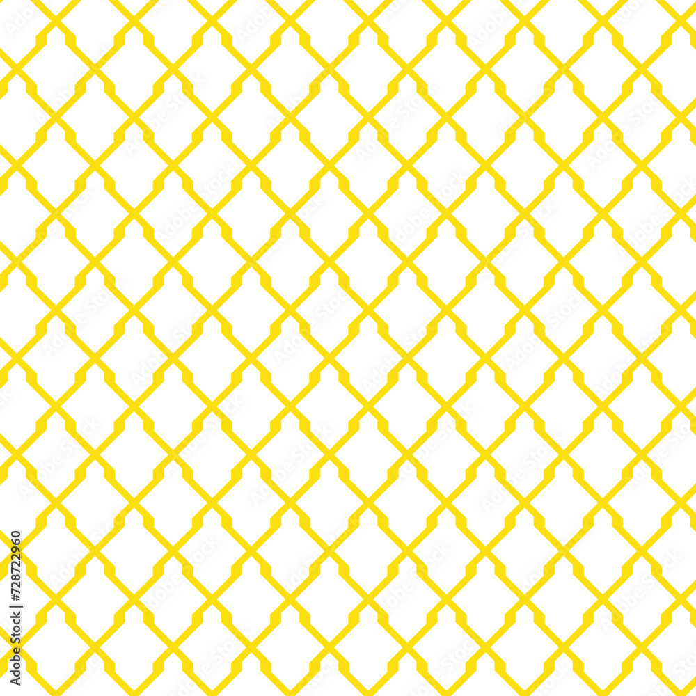 Poster abstract seamless repeatable yellow arabic style pattern.