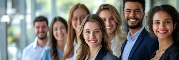 group of young business people with different ethnicity work together as a team