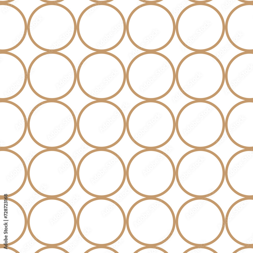 Poster abstract seamless repeatable brown stroke circle pattern.