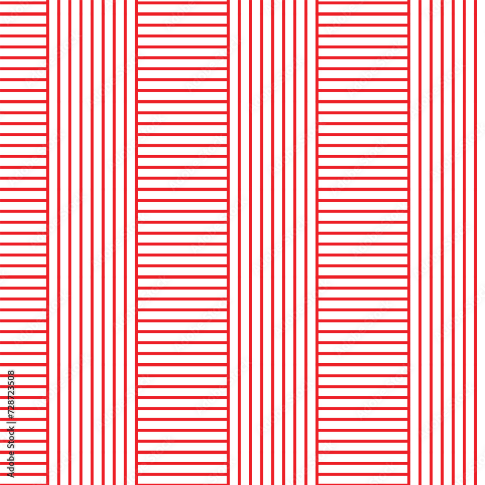 Poster abstract seamless repeatable red vertical horizontal line pattern.