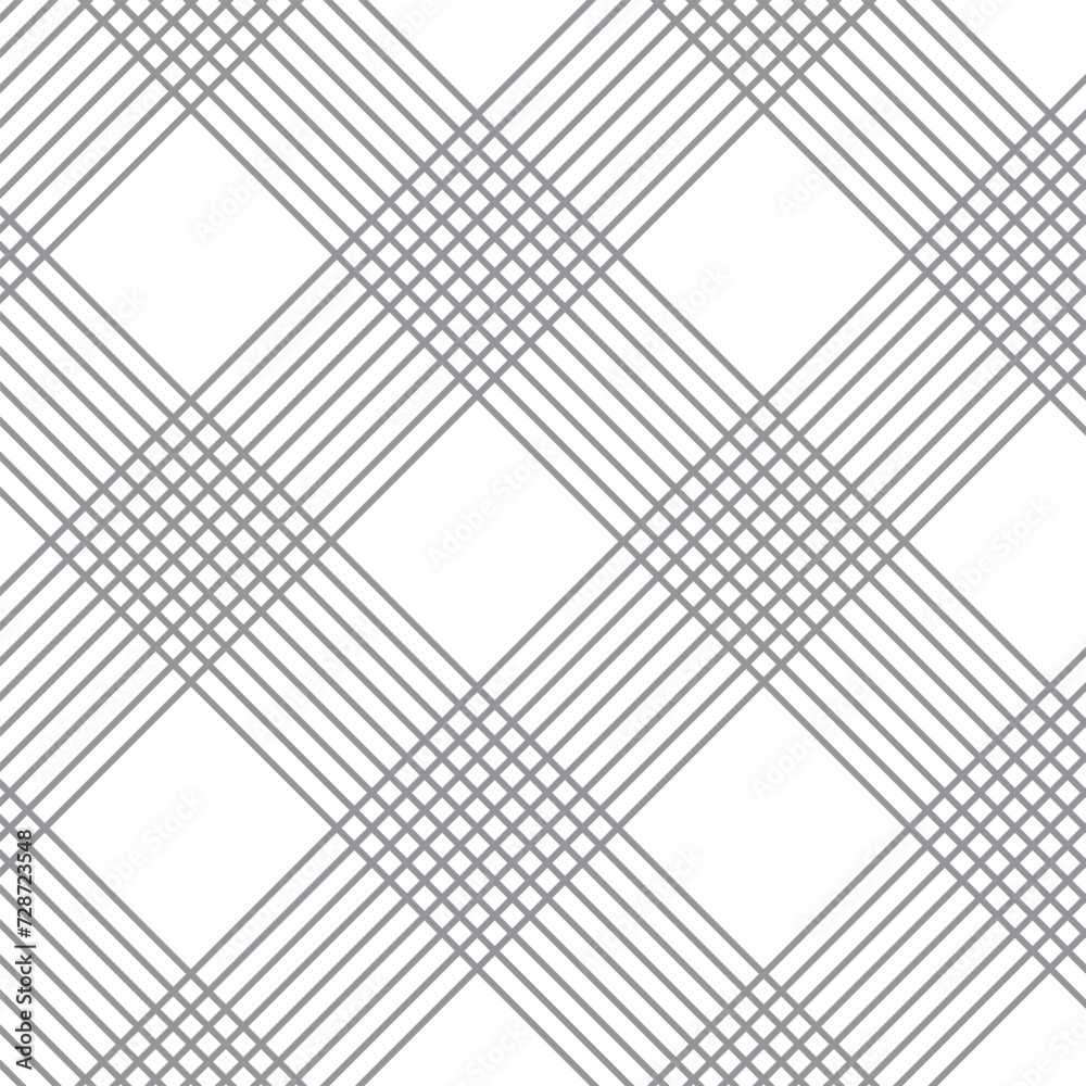 Poster abstract seamless repeatable grey diagonal cross line pattern vector.