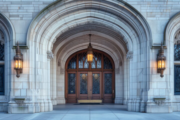 Classic archway entrance, an elegant architectural scene featuring a classic archway entrance with intricate details.