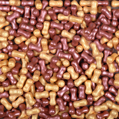 Colorful and bright cake decorations, in powder and granule form, can also be used as a colorful...