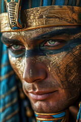 Pharaoh King of Egypt in Ancient Times Strong Empire Generative AI Illustration - obrazy, fototapety, plakaty