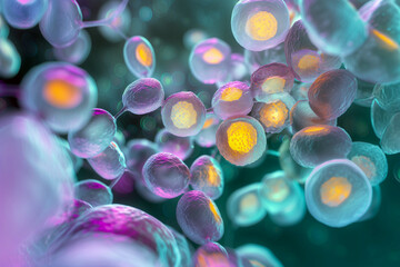 Nano-molecular Health of Cells seen through a microscope - Generative AI
