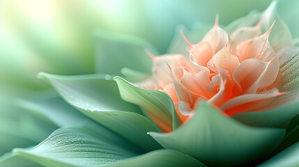 Verdant Bloom: Aloe vera leaves cradle the delicate blossoms of the rose.