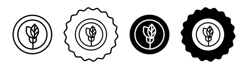 Vegetarian food set in black and white color. Vegetarian food simple flat icon vector