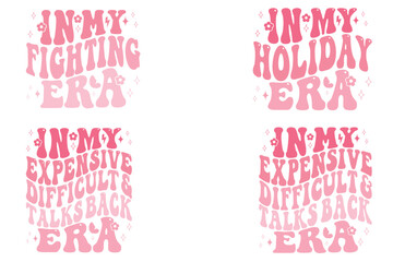 In My Fighting Era, In My Holiday Era, In My Expensive Difficult and Talks Back era retro T-shirt