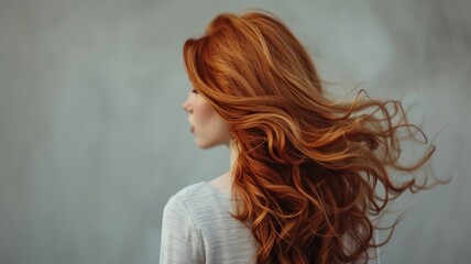 Obraz premium portrait of a girl that can be used for Red Hair Care and Styling Guide to enhance and emphasize natural red locks