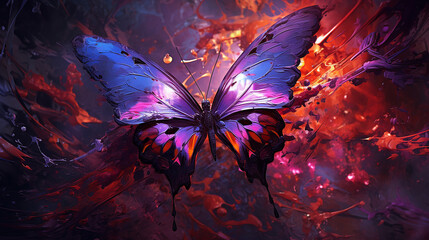 Abstract Butterfly art AI Generative