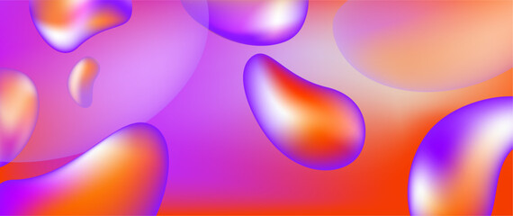 Abstract background with bubbles, Purple background