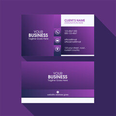 Naklejka na ściany i meble Modern business card template with gradient. Elegant business card design. Creative vector visiting card template for corporate company professional.