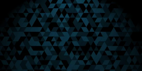 Foto auf Alu-Dibond Modern geometric background vector seamless technology black and blue angular background. Abstract geometric pattern gray Polygon Mosaic triangle Background, business and corporate background. © MdLothfor