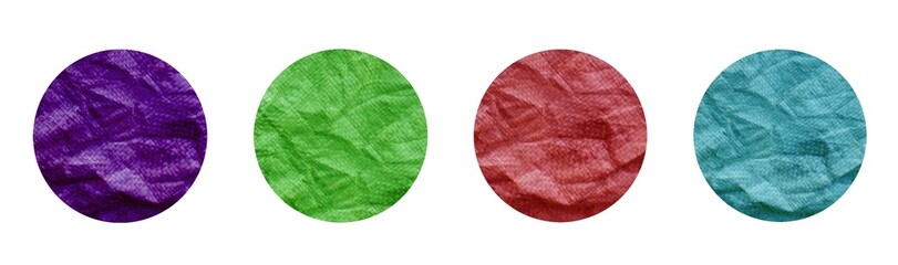 a set of colored circles isolated on white.