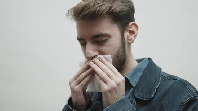 portrait of a person have got flu