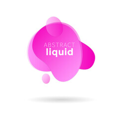 speech bubble, Pink Liquid banner