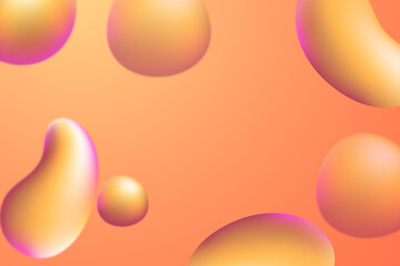 Abstract background, Orange background, Abstract colorful orange wave background with wavy fluid shapes with geometric pattern