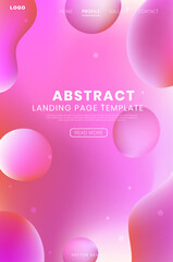 abstract background with bubbles, Pink banner