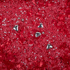 Colorful and bright cake decorations, in powder and granule form, can also be used as a colorful...