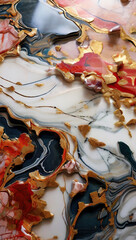 Beautiful abstract marble patterns close up.