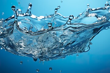 minimalistic design Blue water splash