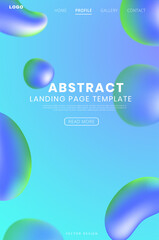 Abstract colorful Blue wave background with wavy fluid shapes with geometric pattern