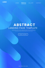 Abstract blue background with lines, Blue landing page