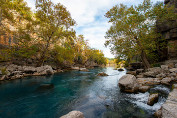 Naklejka premium Antalya - Turkey. May 01, 2017. Koprulu Canyon, Manavgat, Antalya - Turkey.