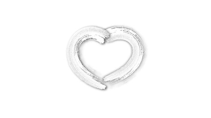 white line heart shape valentines day festival. on the blank background